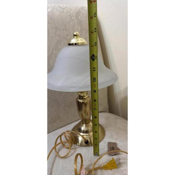 Gold Table Lamp with Frosted Glass Shade - Picture 9 of 9